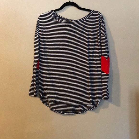 Navy stripped top - Picture 1 of 2